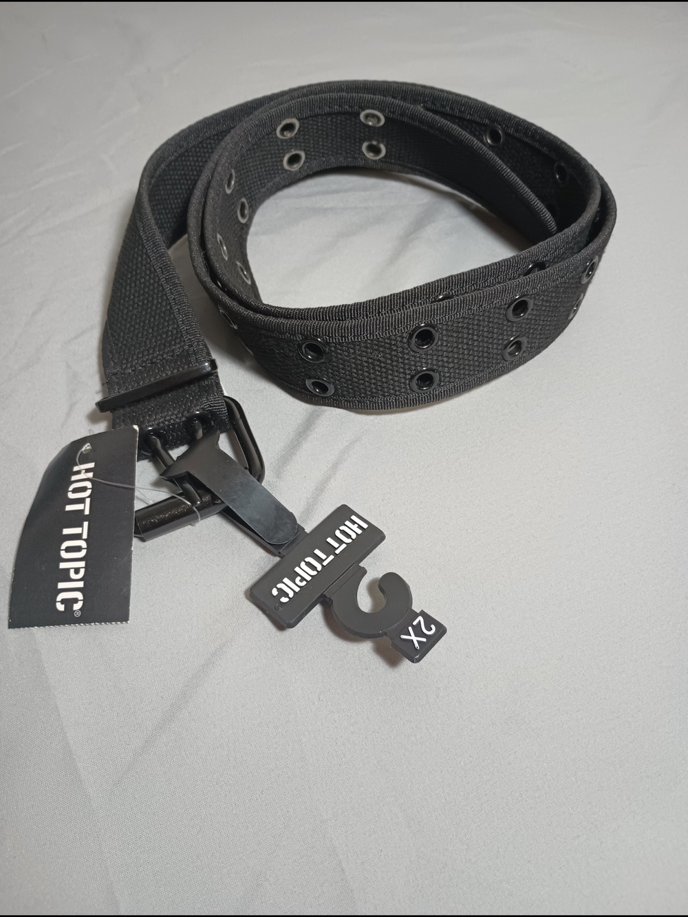 Hot Topic Double Grommet Black Belt 
Size XXL
New